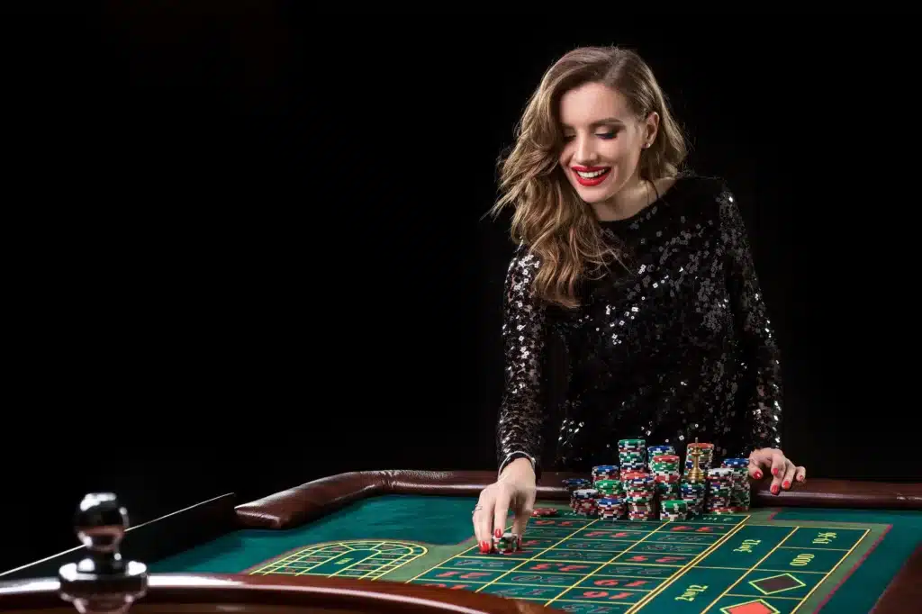 Women playing roulette
